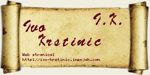 Ivo Krstinić vizit kartica